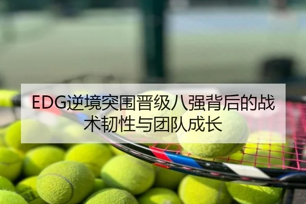 EDG逆境突围晋级八强背后的战术韧性与团队成长